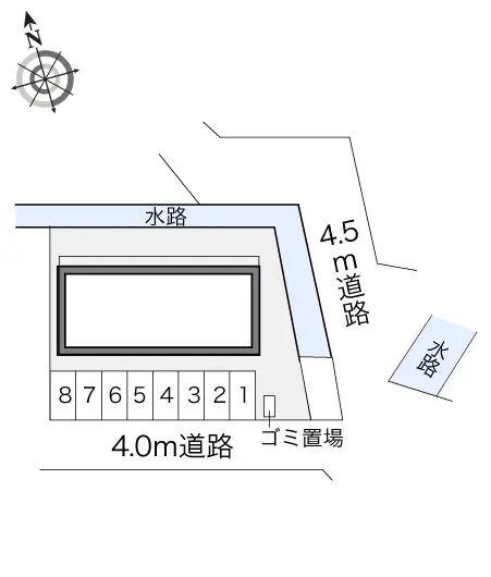 ★手数料０円★岡山市東区西大寺中野　月極駐車場（LP）